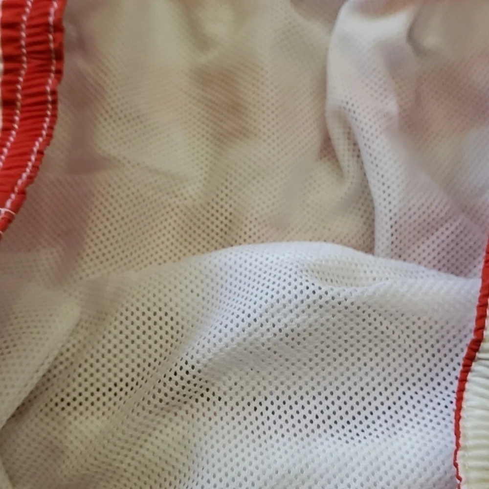 TACKLE & TIDES, AMERICAN FLAG BATHING SUIT.‎  SIZE large. Net linned.